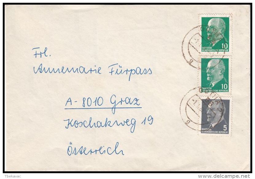 Germany GDR 1968, Cover Gotha To Graz - Briefe U. Dokumente
