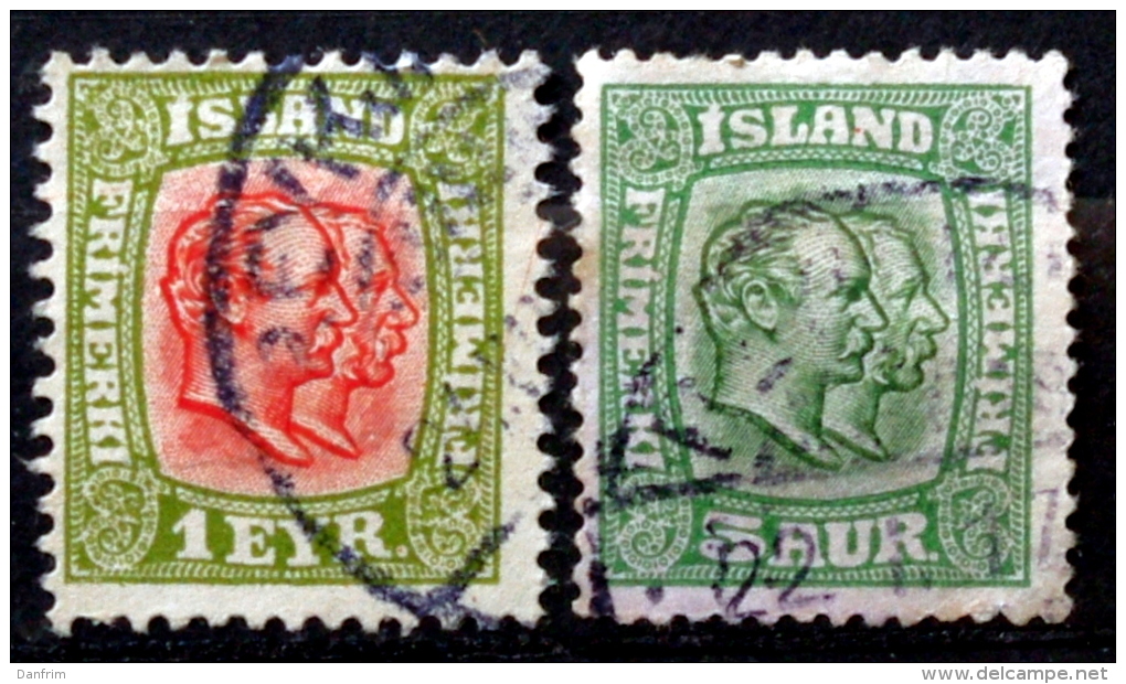 Island   1907 - 1915   MiNr.48+ 79 (o)  ( Lot L2280 ) - Gebraucht