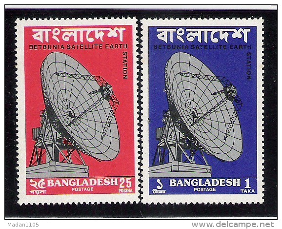 Bangladesh, 1975, Betbunia Satellite Earth Station, Set 2 V, MNH, (**) - Bangladesch