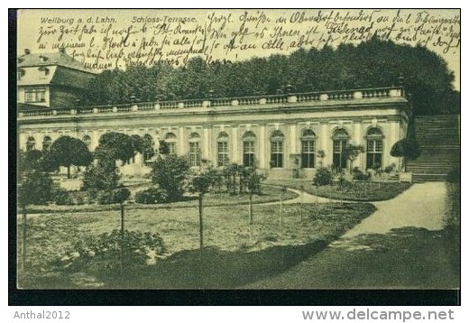 Weilburg Lahn Schloss-Terrasse Sw 12.7.1908 - Weilburg