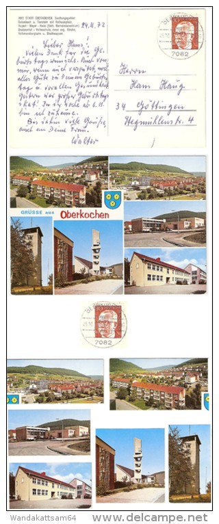 AK 013 GRÜSSE Aus Oberkochen Mehrbildkarte 6 Bilder Mit Wappen 25.10.72 - 13 7082 OBERKOCHEN - Aalen