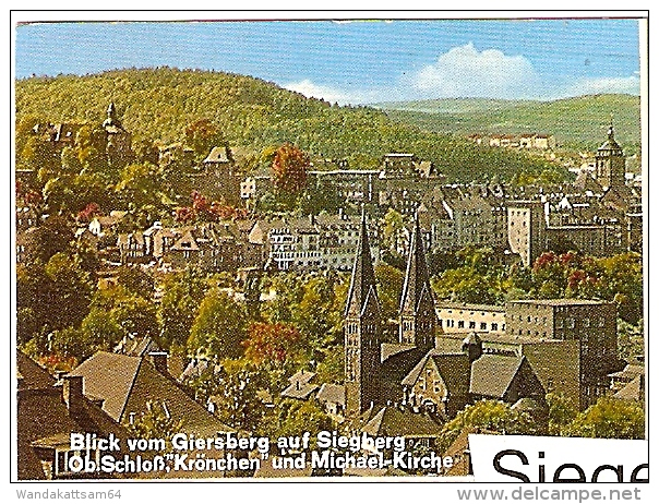 AK Siegen I. W. Mehrbildkarte 4 Bilder -8.6.73-19 59 SIEGEN 1 B Werbestempel Post Damit Sie In Verbindung Bleiben - Siegen