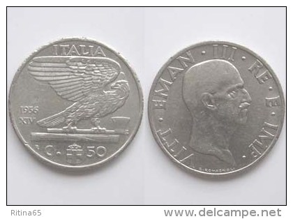 RARA !!! 50 CT. 1936 " IMPERO " !!! RARA - 1900-1946 : Victor Emmanuel III & Umberto II