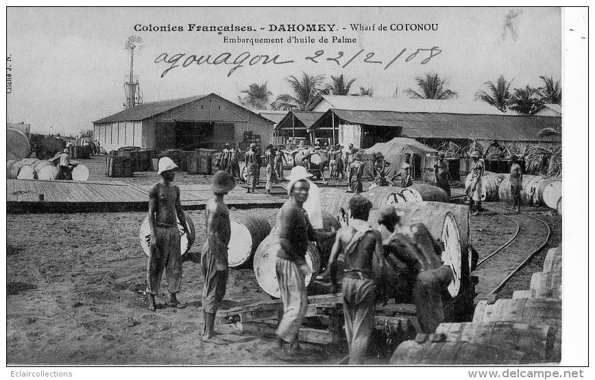 Afrique Noire  Dahomey - Bénin :  Cotonou  Embarquement De L'Huile De Palme   (voir Scan) - Dahome