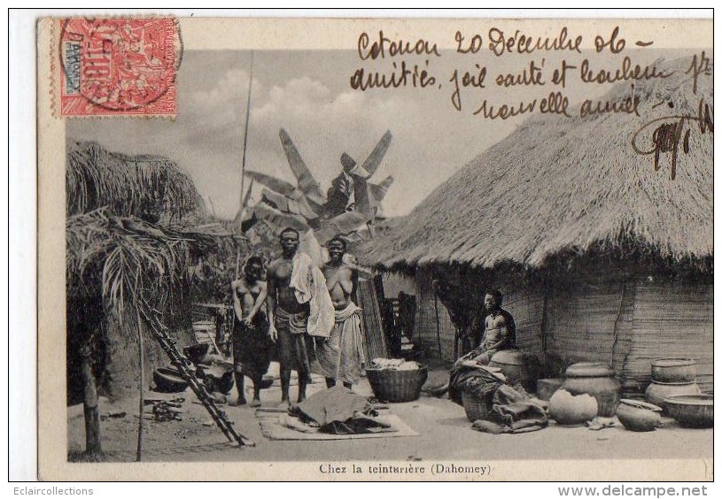 Afrique Noire  Dahomey - Bénin :   Chez La Teinturière  Cotonou ??  ( Voir Scan) - Dahomey