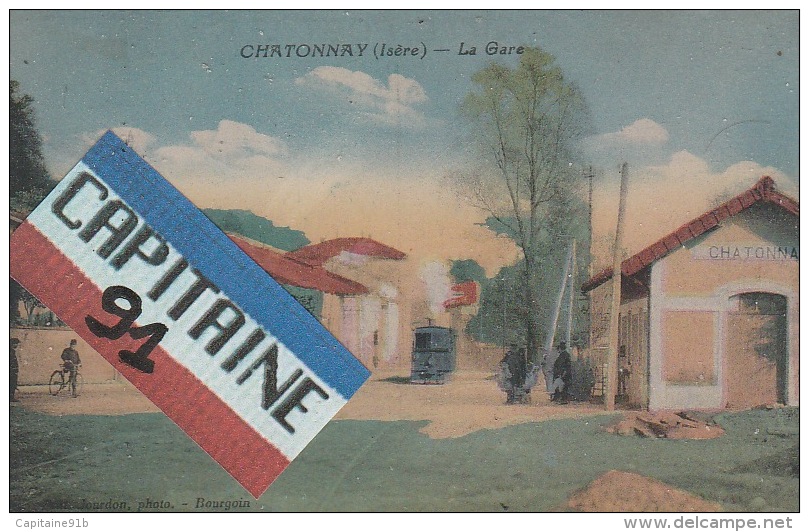 CPA CHATONNAY ISERE LA GARE 1940. X X - Châtonnay