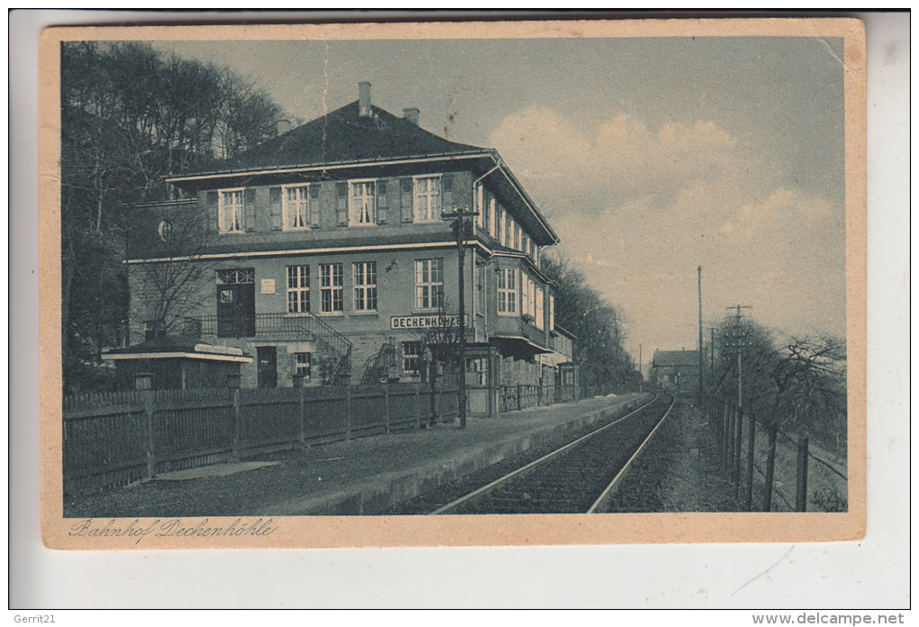 5860 ISERLOHN - GRÜNE, Bahnhof Dechenhöhle, 1923 - Iserlohn