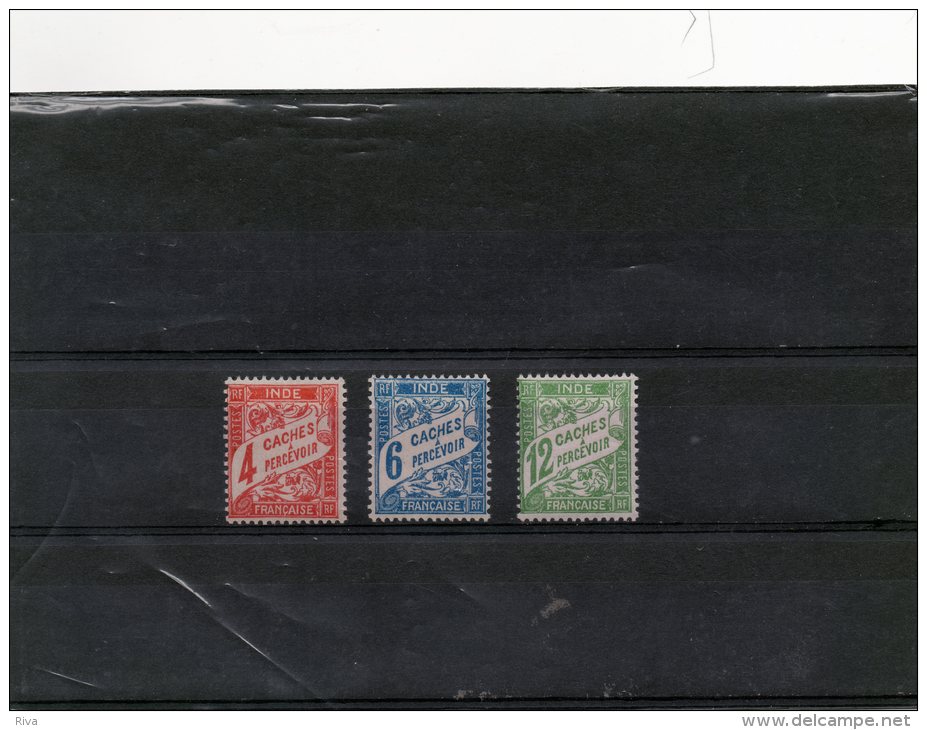 3 Valeurs Taxe N° 12/14 Neuf * - Unused Stamps