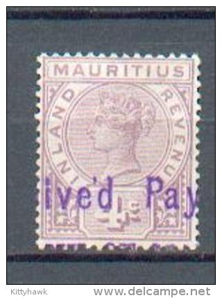B20 - MAURICE - YT Fisc Post 4 Obli - Mauritius (...-1967)