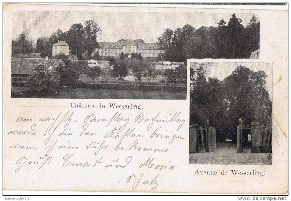 S137/ALS - CPA Château Et Avenue De WESSERLING - Exp. à Steinsulz Par Roppenzweiler - Autres & Non Classés