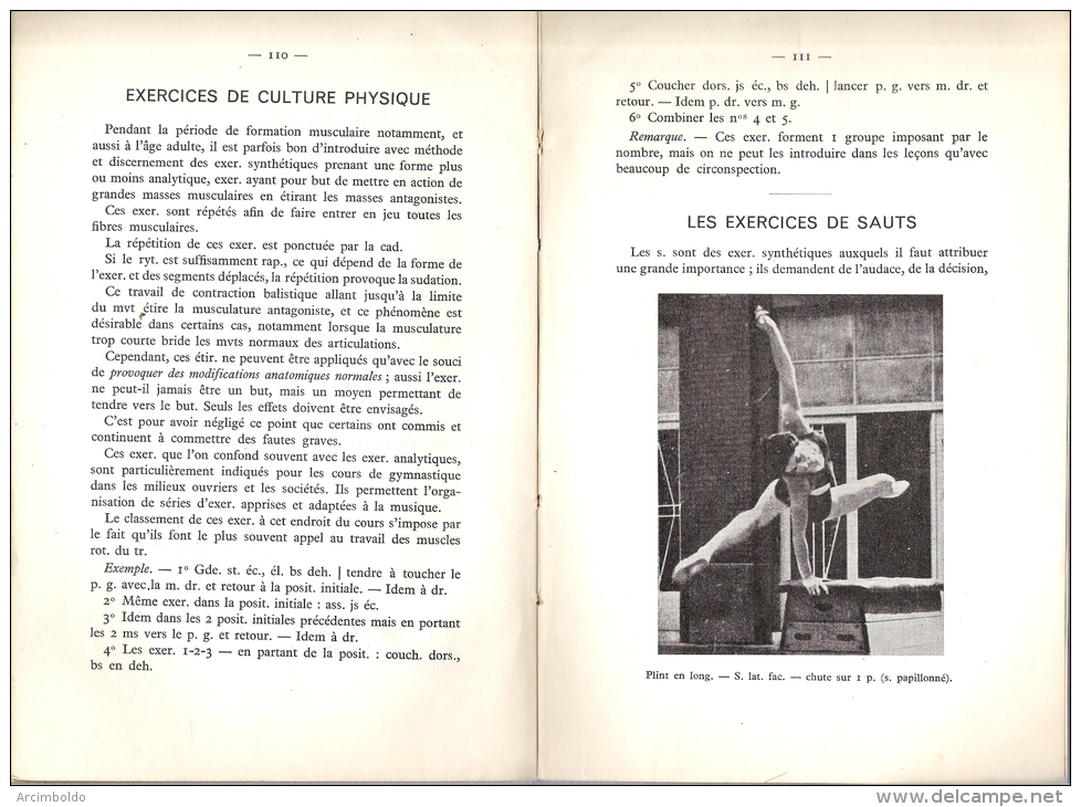 Méthodologie Et Théorie Spéciales De La Gymnastique Formative-éducative (L.Dehoux) 1941 Ed Vaillant Liège - Gymnastique - Gezondheid