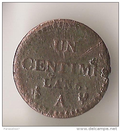 1 CENTIME AN 6 - 1792-1804 1ère République (An I – An XII)