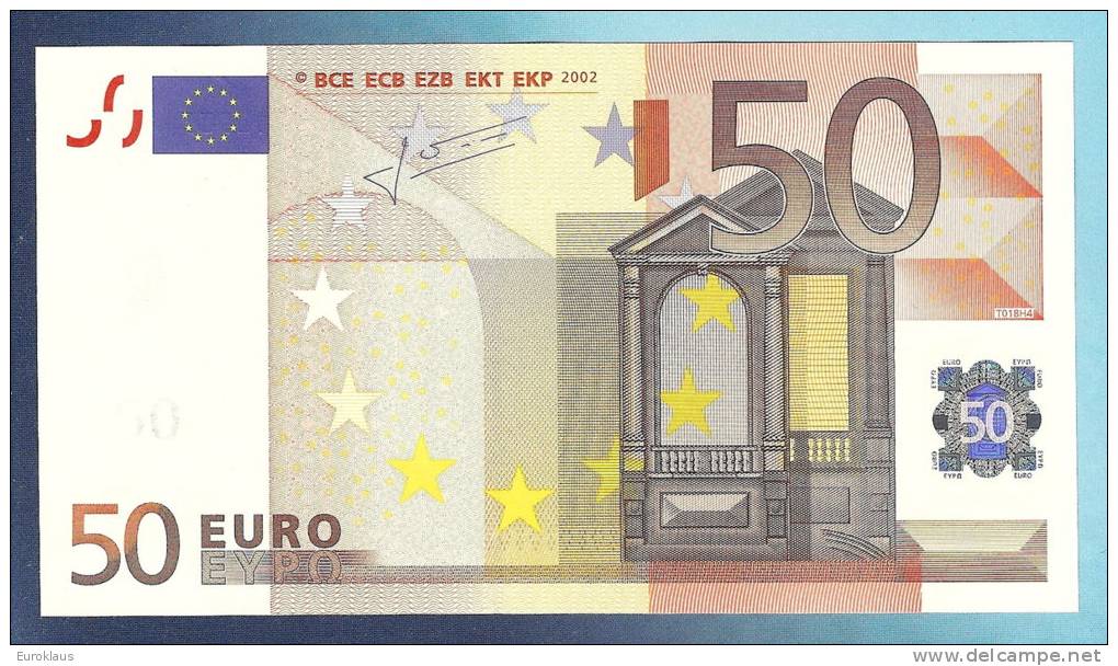 RARE RR 50 EURO BELGIUM T018H4 Serie Z7  AUNC - 50 Euro