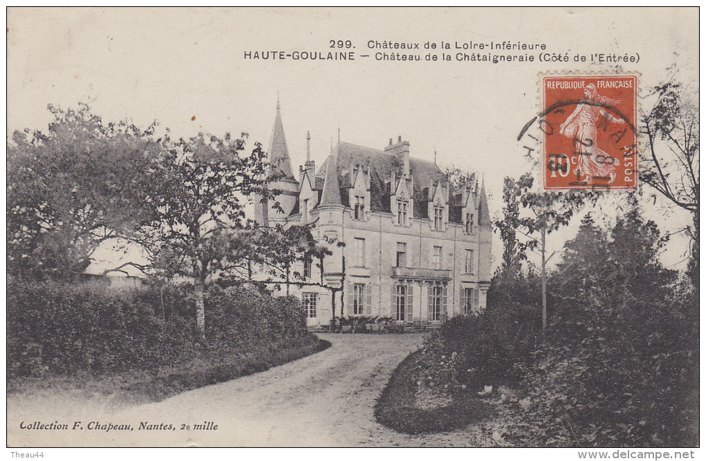 &curren;&curren;   299  -  HAUTE-GOULAINE  -  Château De La Châtaigneraie (Côté De L'Entrée )  &curren;&curren; - Haute-Goulaine