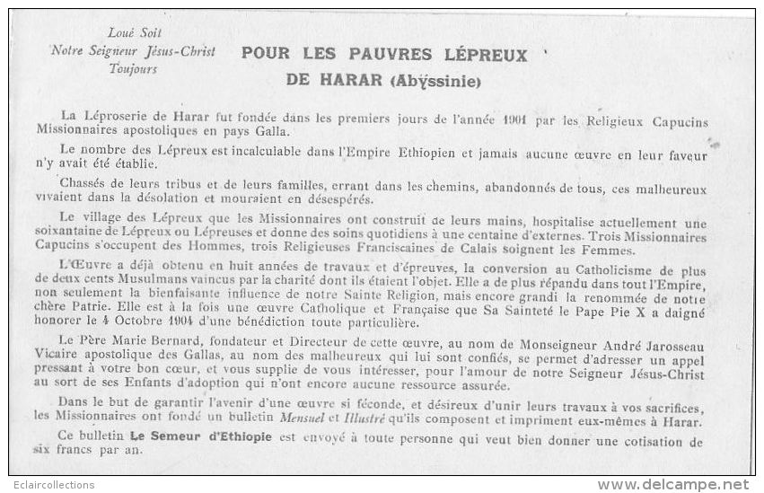 Afrique  Ethiopie  Abbyssinie  Léproserie De Harar  ( Voir Scan) - Ethiopie