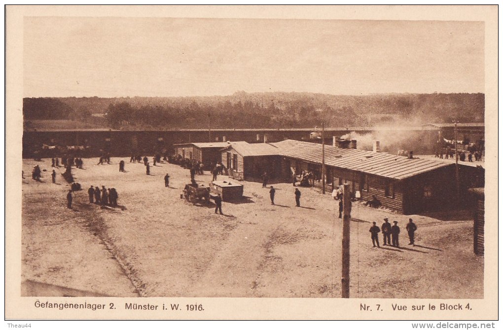 ¤¤  -  Gefangenenlager  -  Camp De MÜNSTER En 1916  -  7  -  Vue Sur Le Block 4  -  ¤¤ - Muenster