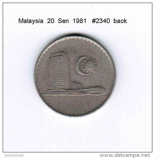 MALAYSIA    20  SEN  1981  (KM # 4) - Malaysie