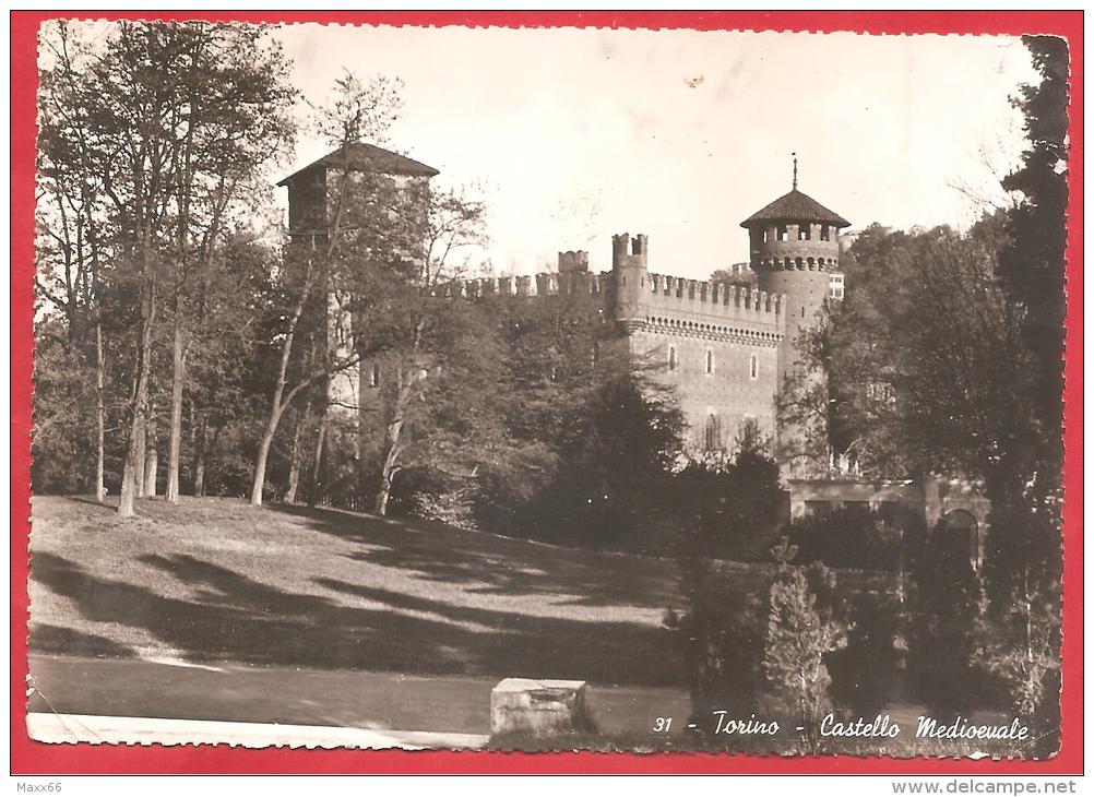 CARTOLINA VIAGGIATA ITALIA - TORINO - Castello Medioevale - Annullo TORINO  22 - 08 - 1940 - Autres Monuments, édifices