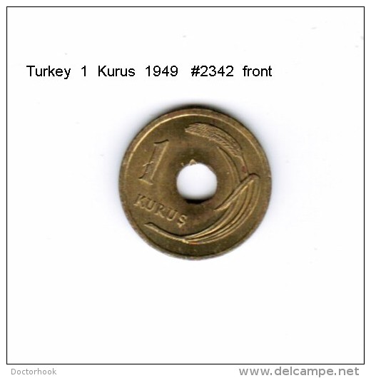 TURKEY    1  KURUS  1949  (KM # 881) - Turchia