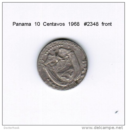 PANAMA    10  CENTAVOS  1968  (KM # 10a) - Panamá