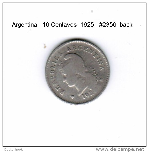 ARGENTINA    10  CENTAVOS  1925  (KM # 35) - Argentina