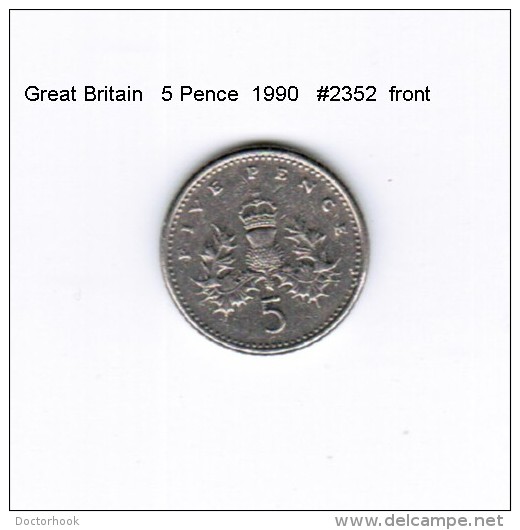 GREAT BRITAIN    5  PENCE  1990  (KM # 937b) - 5 Pence & 5 New Pence