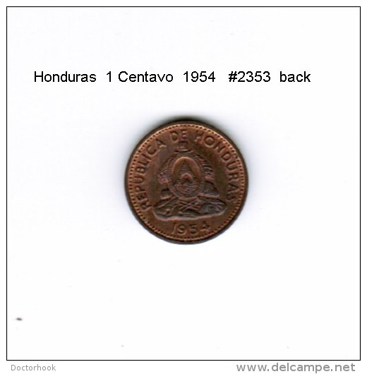 HONDURAS    1  CENTAVO  1954  (KM # 77.2) - Honduras