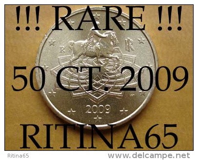 RARA !!! N. 1 COIN/MONETA DA 50 CT. ITALIA 2009 UNC/FDC !!! - Italia