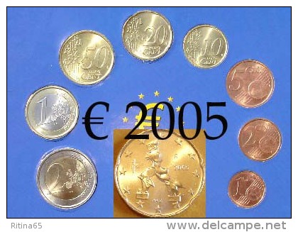 !!! FOLDER ITALIA 2005 N. 8 COINS UNC/FDC !!! - Italy