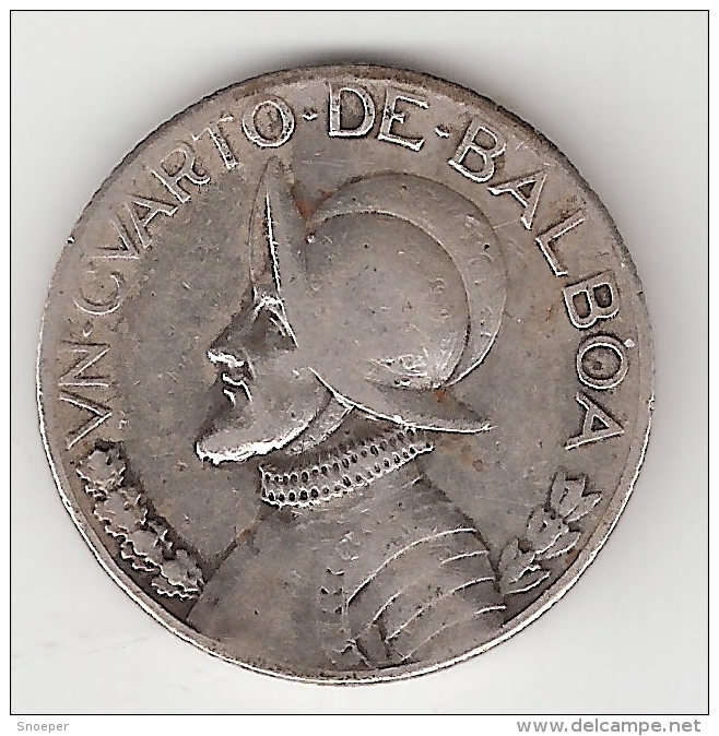 *panama  1/4 Balboa  1931  Km 11.1   Vf Rare Date !!!!! Catalog Val 100$ - Panama