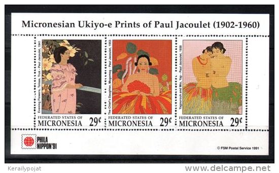 Micronesia - 1991 Paul Jacoulet 29c Kleinbogen MNH__(TH-2593) - Micronesia