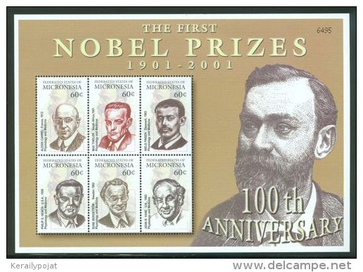 Micronesia - 2001 Nobel Kleinbogen (1) MNH__(THB-2387) - Micronésie