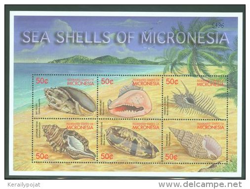 Micronesia - 2001 Shells Kleinbogen (1) MNH__(THB-2458) - Micronesia