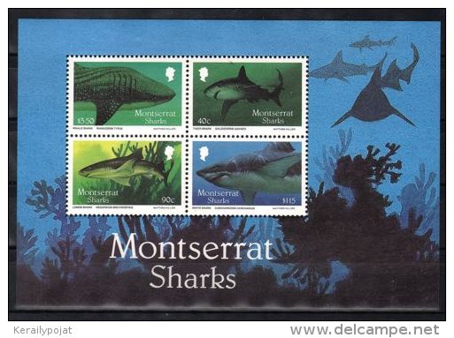 Montserrat - 1987 Sharks Block MNH__(TH-4560) - Montserrat