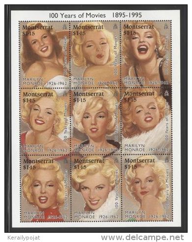 Montserrat - 1995 Movies 100 Years Kleinbogen MNH__(THB-4804) - Montserrat