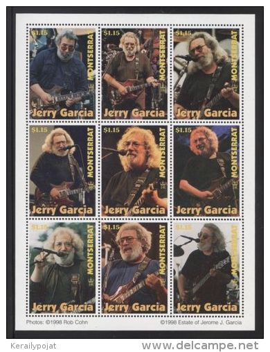 Montserrat - 1998 Jerry Garcia Kleinbogen MNH__(THB-1899) - Montserrat