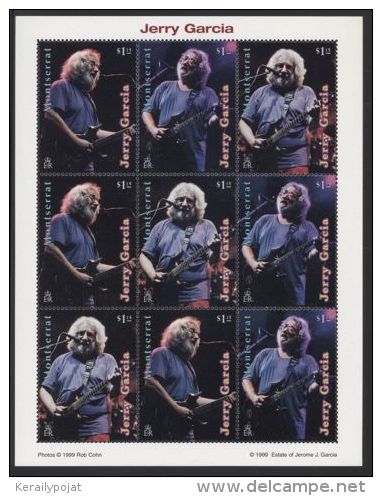 Montserrat - 1999 Jerry Garcia Kleinbogen (1) MNH__(THB-1924) - Montserrat