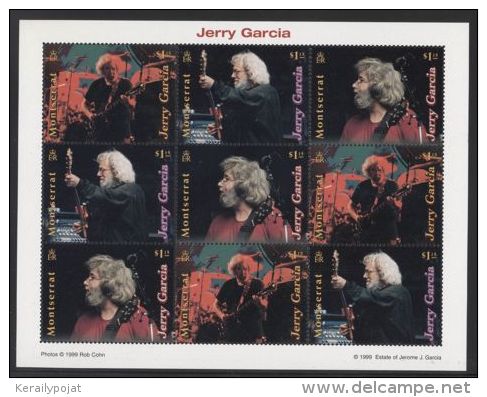 Montserrat - 1999 Jerry Garcia Kleinbogen (3) MNH__(THB-1888) - Montserrat