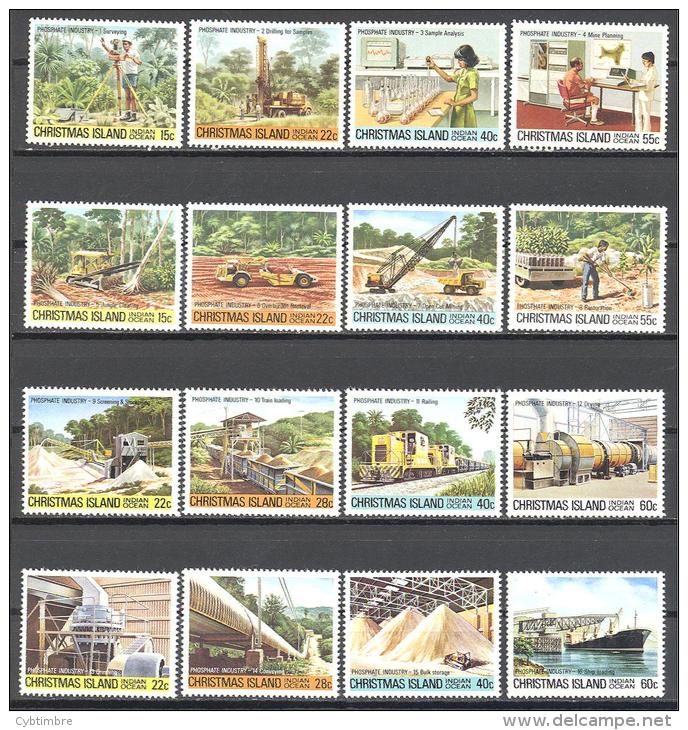 Christmas: Yvert N°136/51**; MNH; Luxe; Serie Courante; Industrie Du Phosphate - Christmas Island