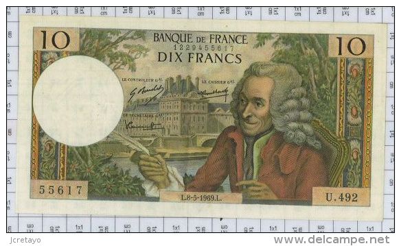 10 Francs Voltaire, Ref Fayette 62-38, état SPL - 10 F 1963-1973 ''Voltaire''