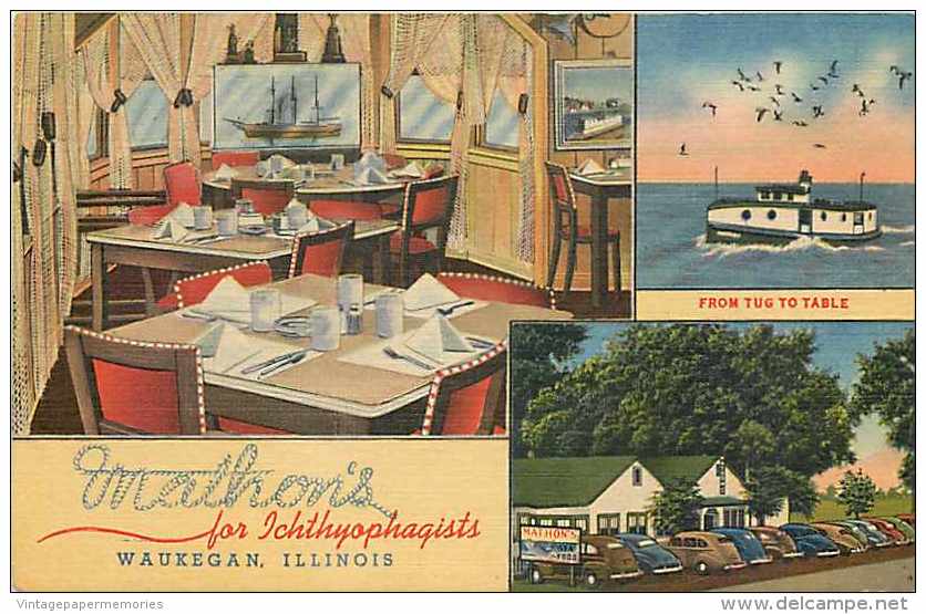 210397-Illinois, Waukegan, Mathon's Restaurant, Multi-View - Waukegan