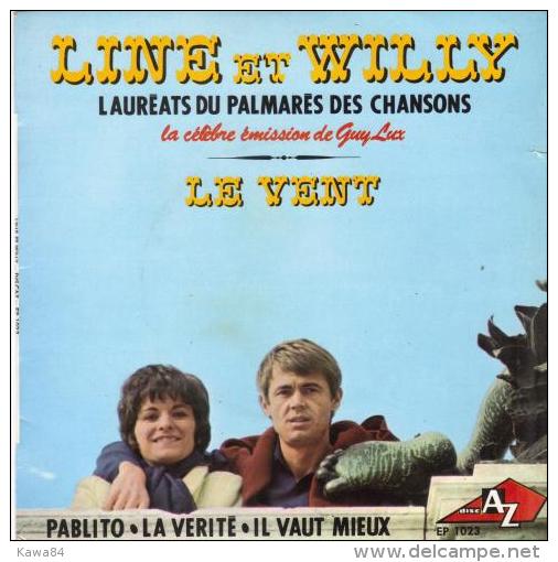 EP 45 RPM (7")  Line Et Willy  "  Le Vent  " - Other - French Music