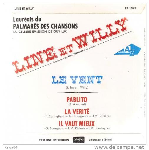 EP 45 RPM (7")  Line Et Willy  "  Le Vent  " - Other - French Music