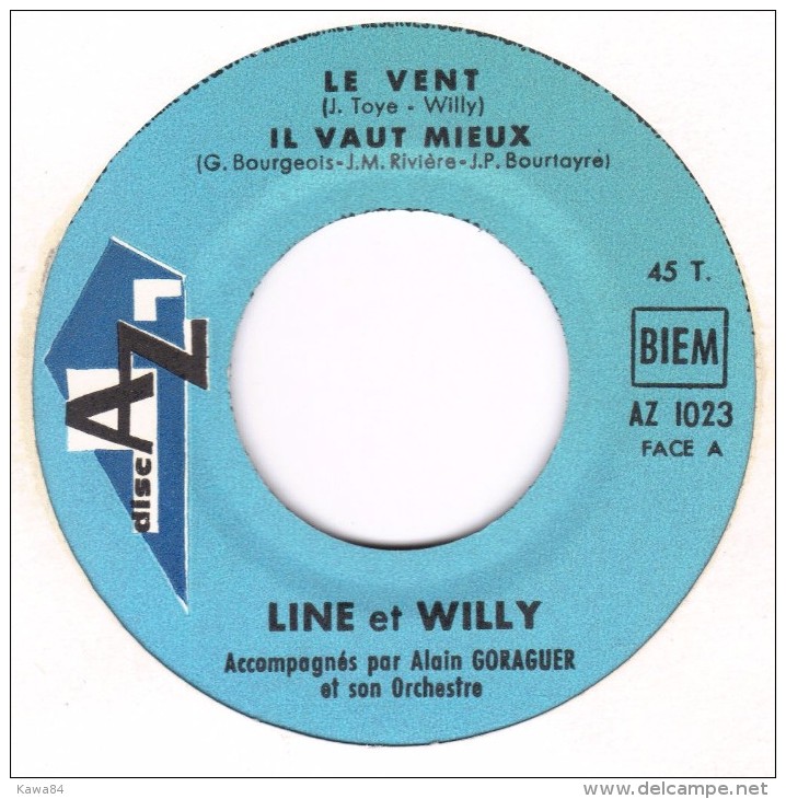 EP 45 RPM (7")  Line Et Willy  "  Le Vent  " - Other - French Music