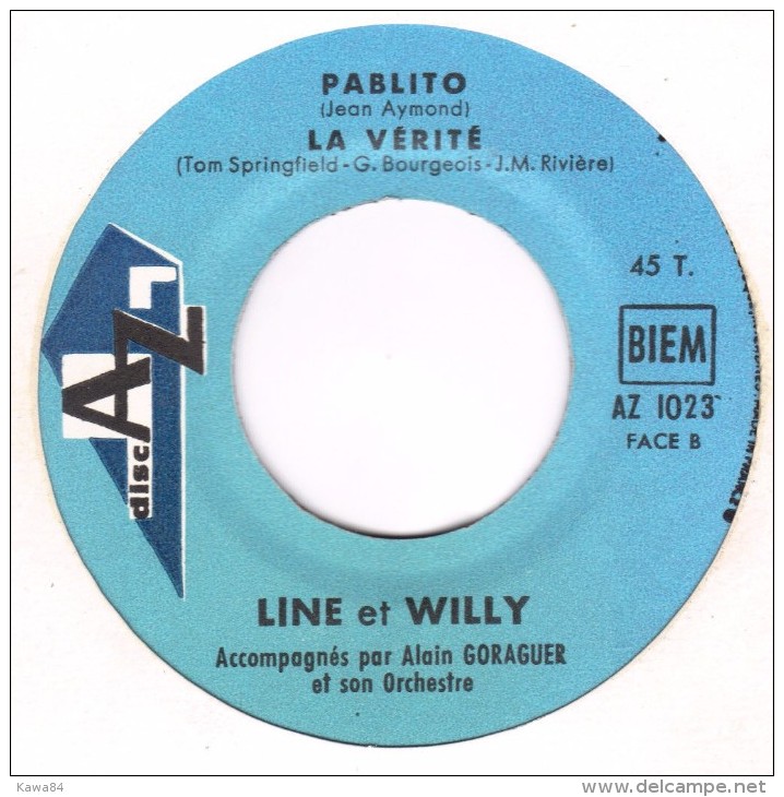 EP 45 RPM (7")  Line Et Willy  "  Le Vent  " - Other - French Music