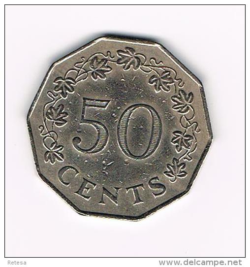 .. MALTA  50 CENTS 1972 - Malte