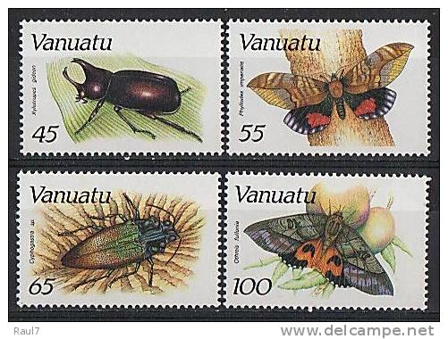 VANUATU 1987 - Faune, Insectes Papillons - 4 Val Neufs // Mnh // CV €20 - Vanuatu (1980-...)