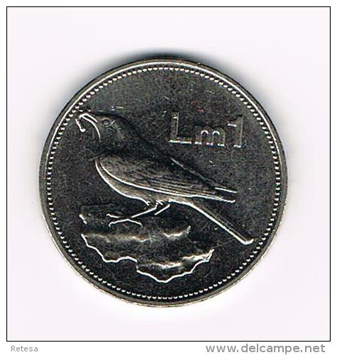 .. MALTA  1  POUND 1986 - Malte