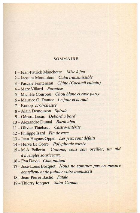 No PAYPAL !! : Noces D´or Série Noire Manchette Dantec Isard Jonquet Raynal Izzo Inédit ÉO 1995 TTBE/NEUF Nrf Gallimard - Série Noire