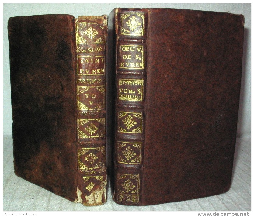 2 Tomes Des Œuvres De Saint-Évremont / Éditions Barbin De 1697 - Before 18th Century